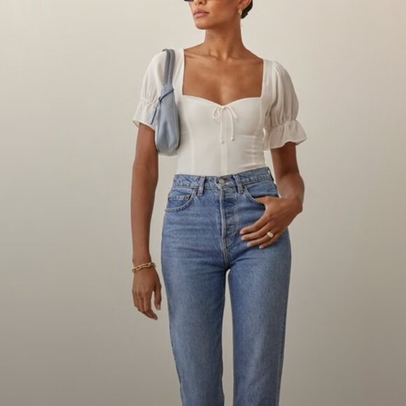 NWT | Reformation Delevan Top in Gossamer - Picture 4 of 6